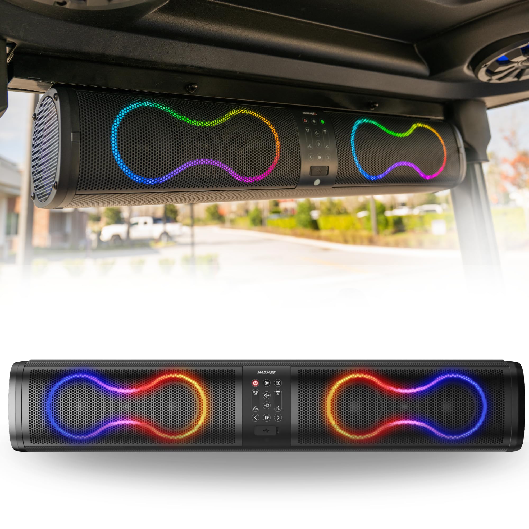 Amazon.com: MADJAX Decibel 26 inch Golf Cart Sound Bar | 500W